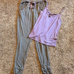Adore Me Purple and Gray Pajama Set